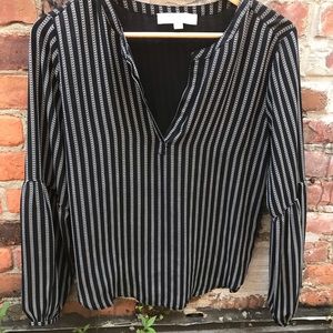 Black and white blouse